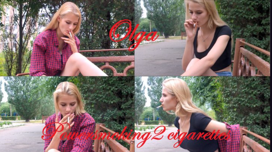 Olga: powersmoking 2 cigarettes