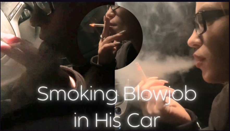 Smoking Blowjob in His Car